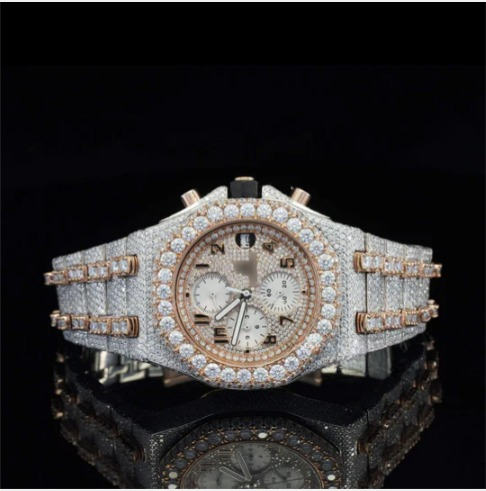 Fabulous Automatic Moissanite Diamond Iced Out Wrist Watch For Men