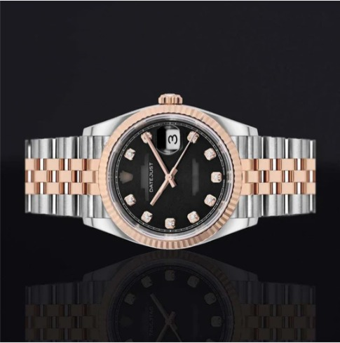 Fancy Rose And Silver Color Fully Automatic Plain Watch