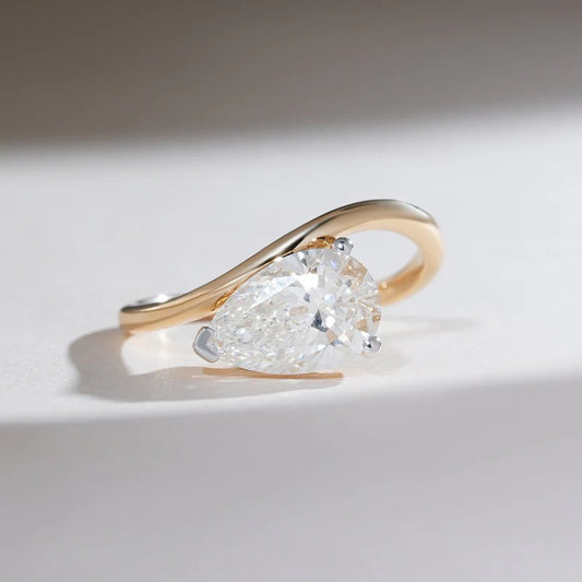 Classy Jewels Sirena 1.7 Ct Pear Solitaire Ring