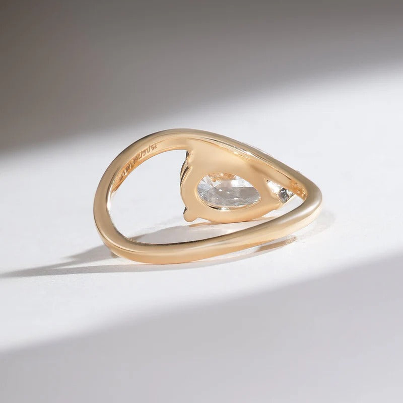 Classy Jewels Sirena 1.7 Ct Pear Solitaire Ring