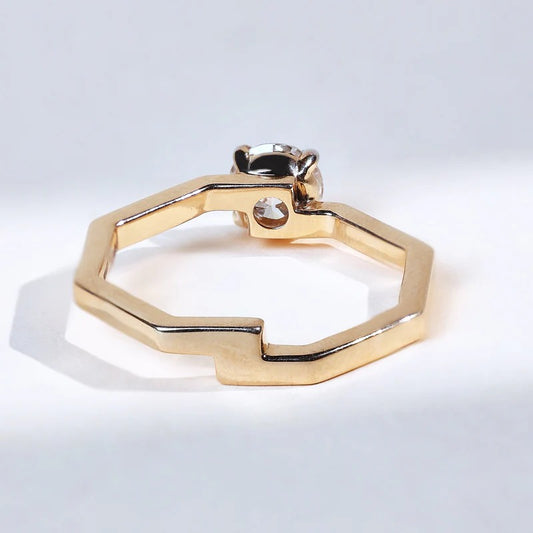 Classy Jewels Hexa 0.7 Ct Solitaire Ring