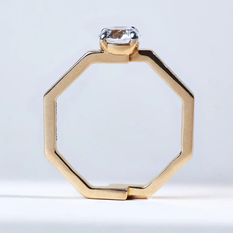 Classy Jewels Hexa 0.7 Ct Solitaire Ring