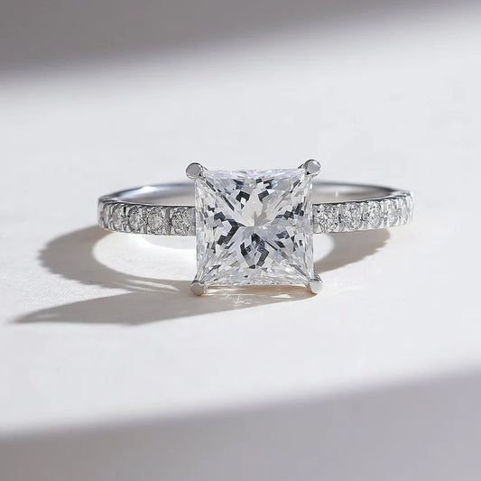 Classy Jewels Radiant Glory 2 Ct Princess Solitaire Ring