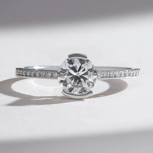 Classy Jewels 0.8 Ct Aria in Round Solitaire Ring