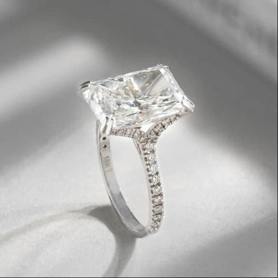 Classy Jewels Radiant 6 Carat Big Rock Solitaire Ring