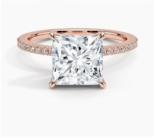 Classy Jewels Radiant Glory 2 Ct Princess Solitaire Ring