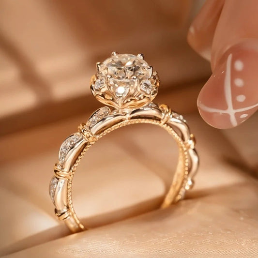 Classy Jewels Sweetheart Shine Round 1 Ct Solitaire Ring