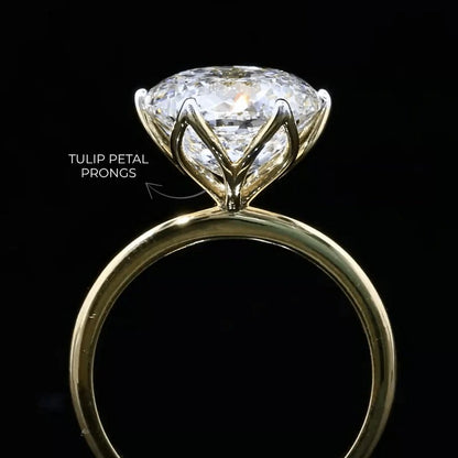 Classy Jewels Portuguese Cut 4 Carat Big Rock Solitaire Ring