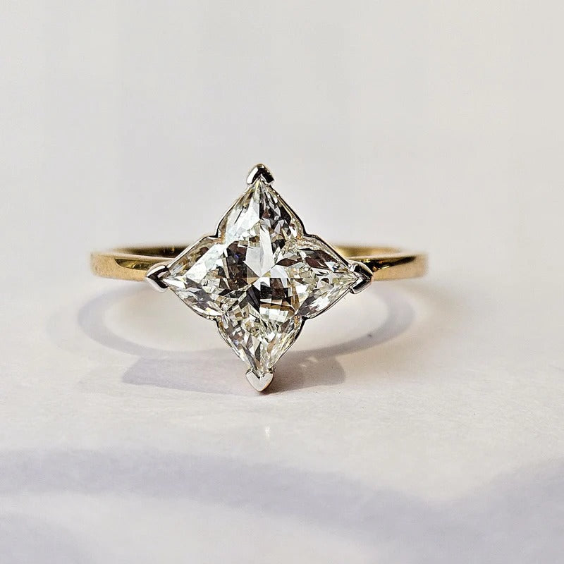 Classy Jewels 2 Ct Petals Lily Cut Solitaire Ring