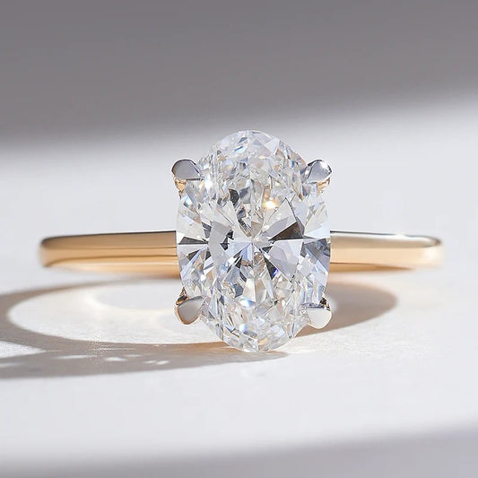 Classy Jewels Hidden Harmony 2 Ct Oval Solitaire Ring