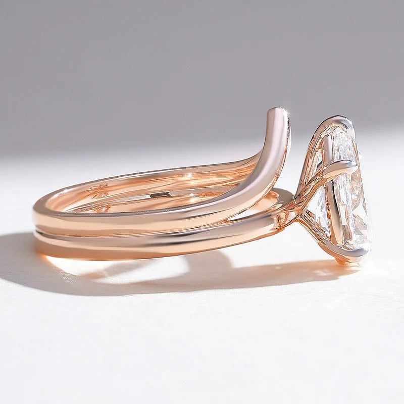 Classy Jewels Elowen 1.8 Ct Pear Solitaire Ring