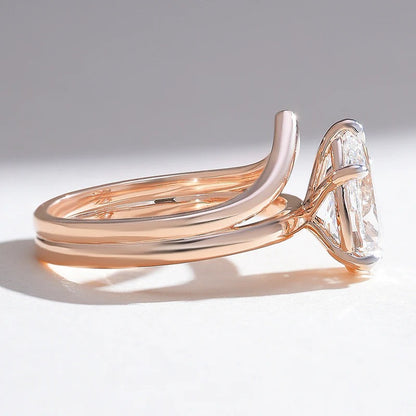 Classy Jewels Elowen 1.8 Ct Pear Solitaire Ring