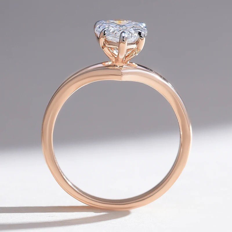 Classy Jewels Elowen 1.8 Ct Pear Solitaire Ring