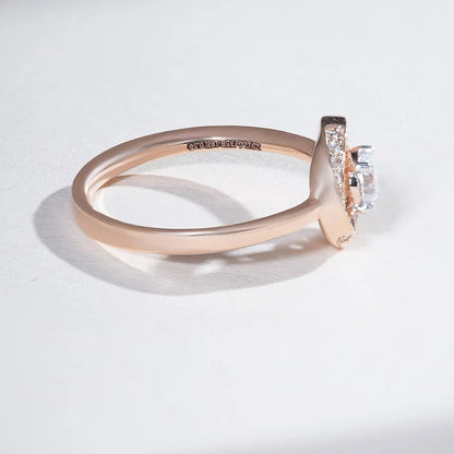 Classy Jewels 0.3 Ct Isla Halo Solitaire Promise Ring