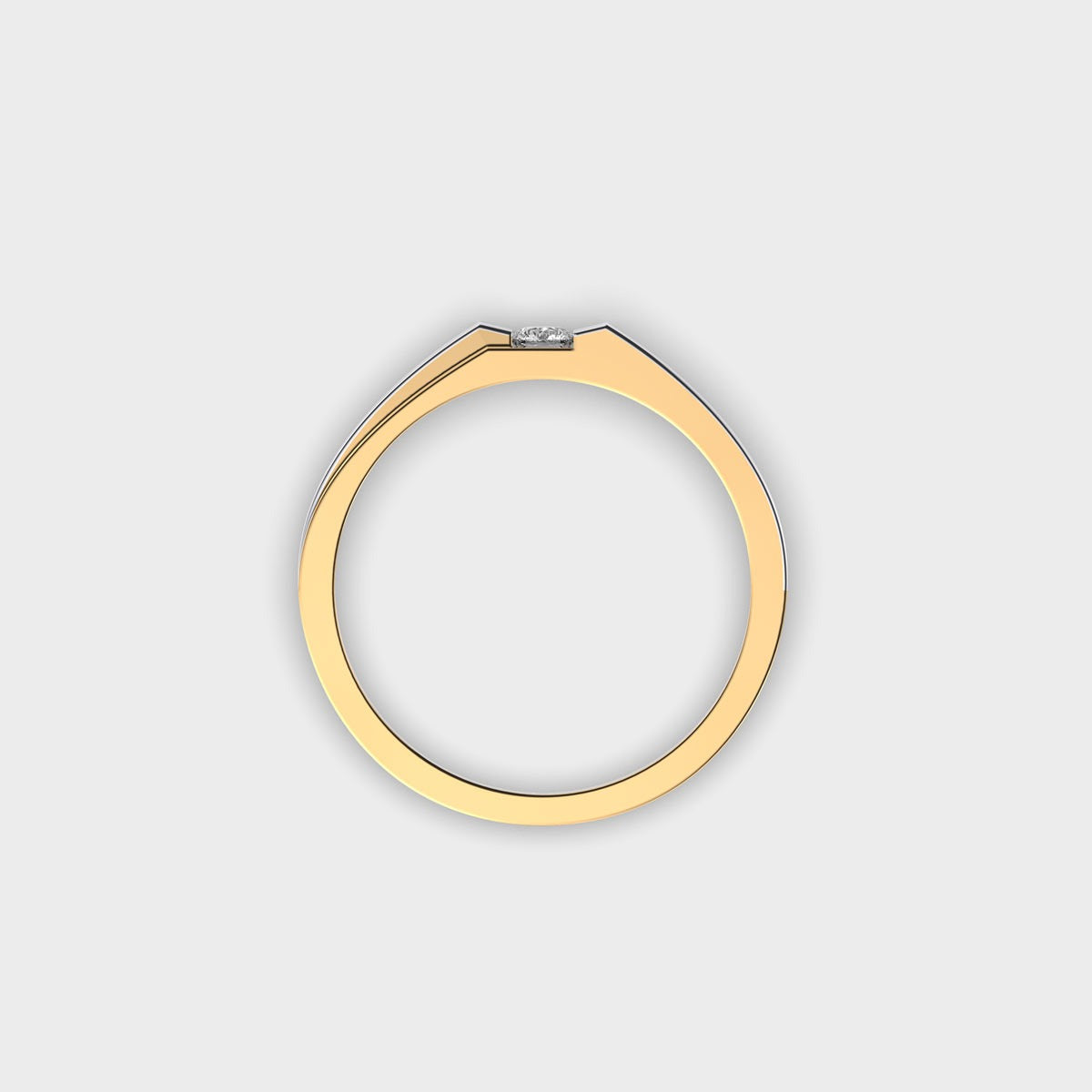 Classy Jewels Band Of Valour Dual Tone Diamond Ring