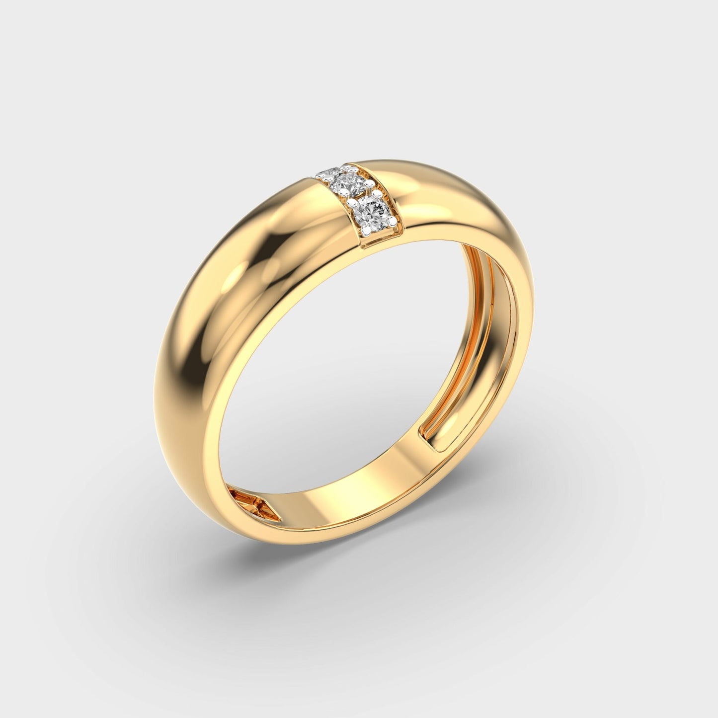 Classy Jewels Three Diamond Band Ring