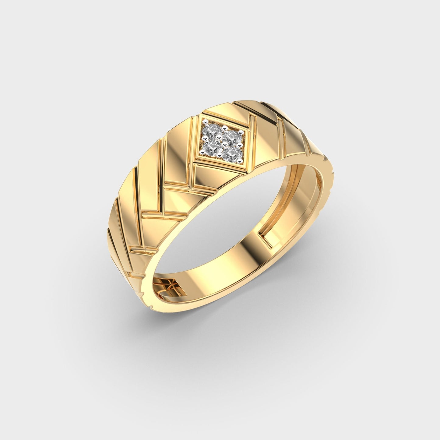 Classy Jewels Aura Trace Diamond Ring For Men