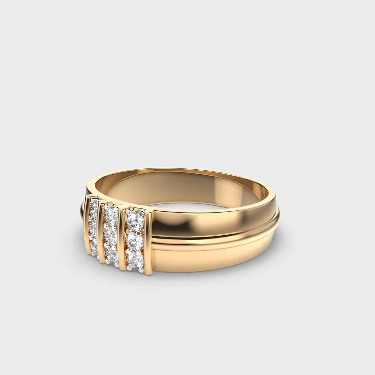 Classy Jewels Tri Line Men’s Diamond Ring