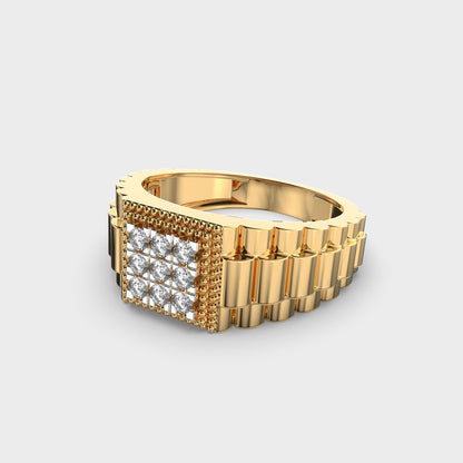 Classy Jewels Edgy Diamond Illusion Diamond Band Ring