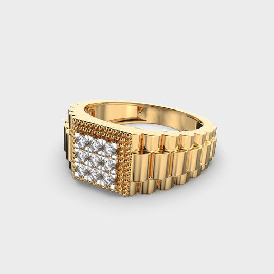 Classy Jewels Edgy Diamond Illusion Diamond Band Ring