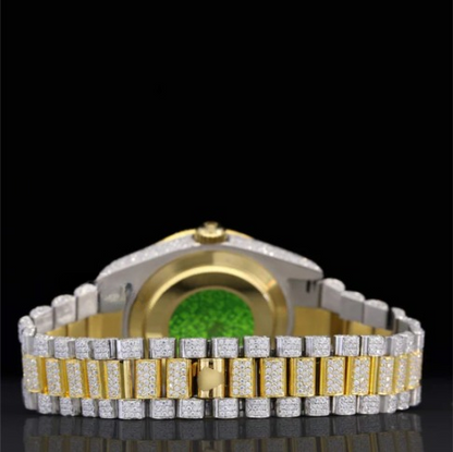 Exquisite Fully Moissanite Watch With Arabic Number Iced Out Automatic Watch