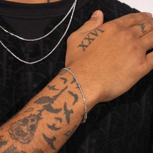 Classy jewels Micro Tennis Chain - White Gold