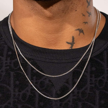 Classy jewels Micro Tennis Chain - White Gold